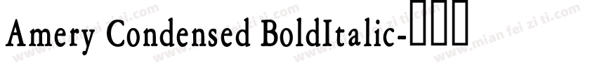 Amery Condensed BoldItalic字体转换